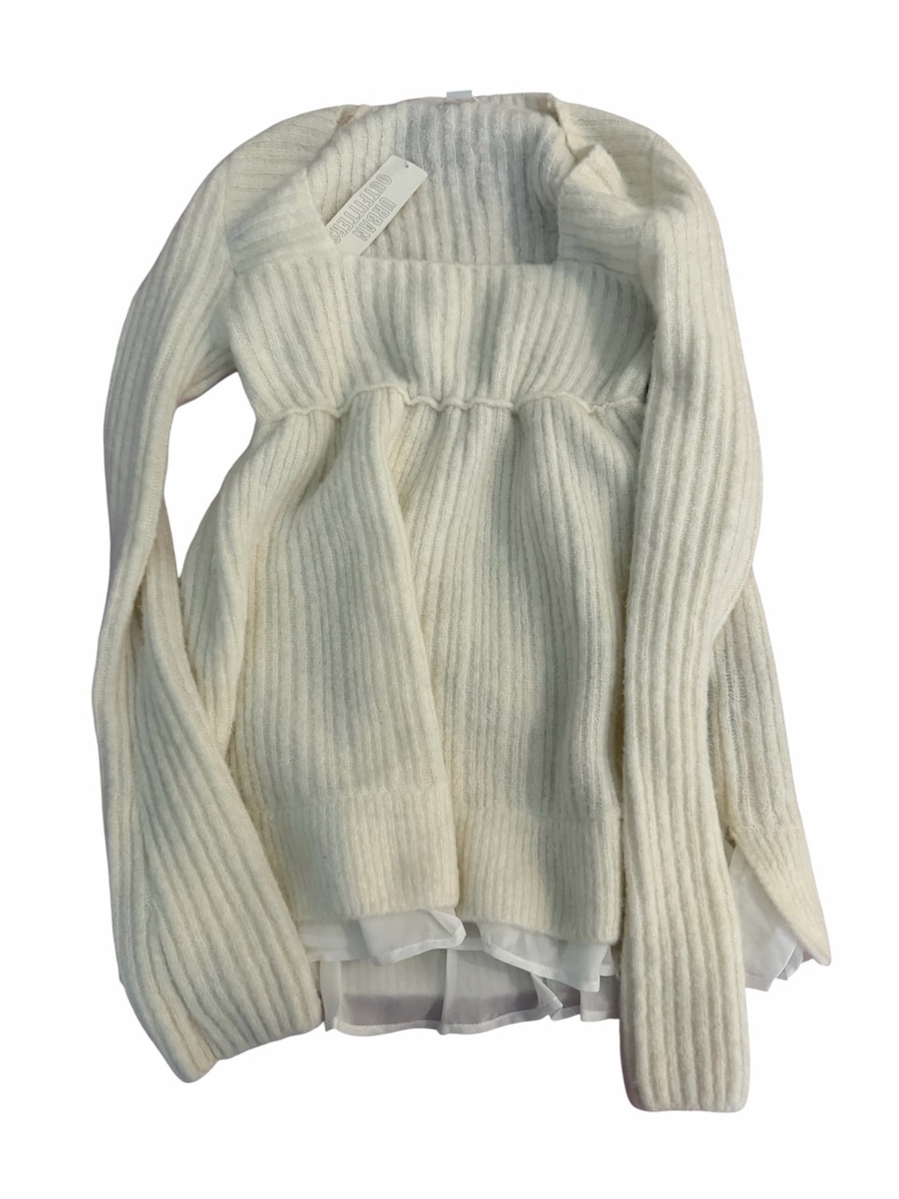 Urban Outfitters Cream Ribbed Sweater